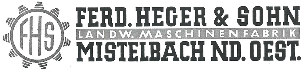 Ferdinand Heger & Sohn, Landw. Maschinenfabrik
