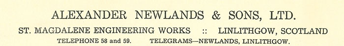 Alexander Newlands & Sons, Ltd.
